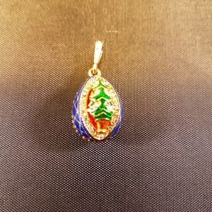 Faberge style Egg Pendant